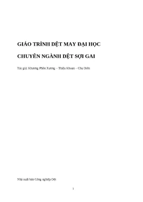 Giáo trình Dệt Sợi Gai (Tài liệu Đại học Chuyên ngành)