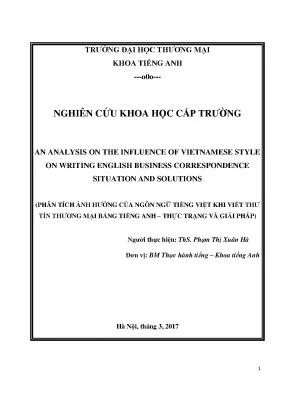 Ảnh Hưởng Của Phong Cách Việt Nam Đến Viết Thư Tín