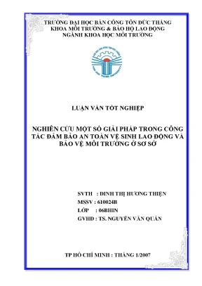 Giải Pháp Bảo Hộ Lao Động và Bảo Vệ Môi Trường Tại