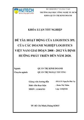 Phân Tích Hoạt Động Logistics 3PL Tại Doanh Nghiệp Việt