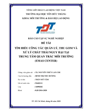 Quản lý và xử lý chất thải nguy hại tại EMAS Center