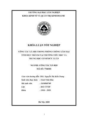 Khóa luận: Giải pháp phòng chống xâm hại tình dục trẻ em