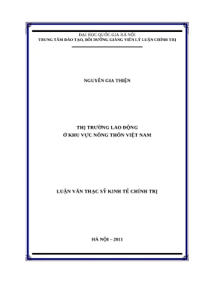 Phân Tích Thị Trường Lao Động Nông Thôn Việt Nam: Thực