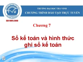 Khám Phá Chương 7: Sổ Kế Toán và Hình Thức Ghi Sổ Tại