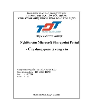 Nghiên Cứu Ứng Dụng Microsoft SharePoint Portal Trong