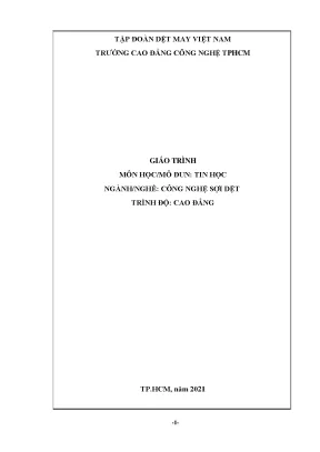 Giáo Trình Tin Học Thiết Kế Thời Trang Cao Đẳng