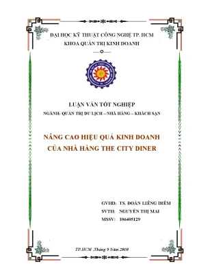 Nâng cao hiệu quả kinh doanh tại nhà hàng The City Diner
