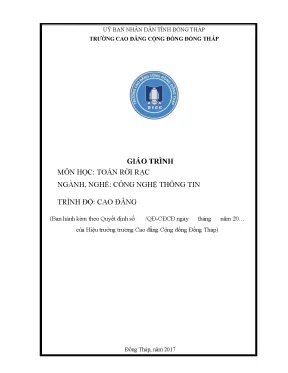Giáo trình Toán Rời Rạc (Full) cho ngành CNTT