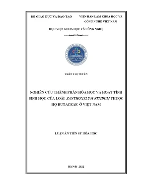 Nghiên cứu hóa học và hoạt tính sinh học của Zanthoxylum