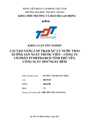 Cải Tạo Trạm Xử Lý Nước Thải Tại Công Ty Cổ Phần Pymepharco