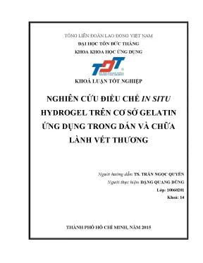 Nghiên cứu hydrogel gelatin ứng dụng trong dán và chữa 