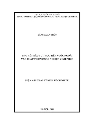 Thu Hút Đầu Tư Nước Ngoài Để Phát Triển Công Nghiệp Vĩnh