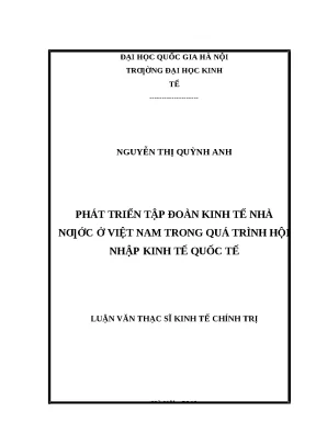 Phát Triển Tập Đoàn Kinh Tế Nhà Nước Việt Nam Trong Hội