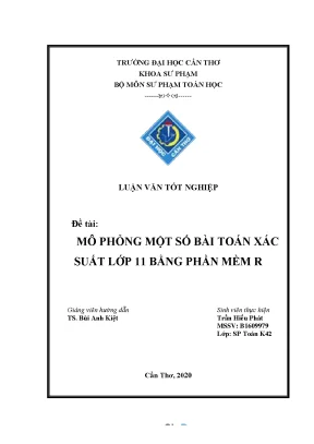 Mô phỏng bài toán xác suất lớp 11 bằng phần mềm R