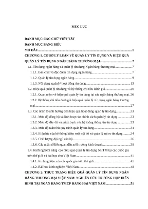 Nâng cao hiệu quả quản lý tín dụng tại ngân hàng thương 