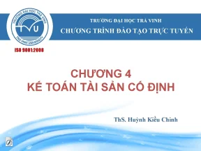 Hướng Dẫn Kế Toán Tài Sản Cố Định - Chương 4 Đại Học Trà