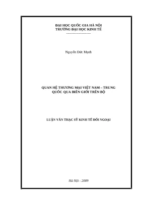 Quan hệ thương mại Việt - Trung qua biên giới: Phân tích