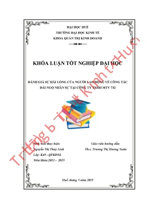 Đánh Giá Sự Hài Lòng Của Người Lao Động Tại Công Ty TNHH