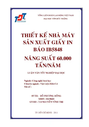 Thiết Kế Nhà Máy Sản Xuất Giấy In Báo IB5848