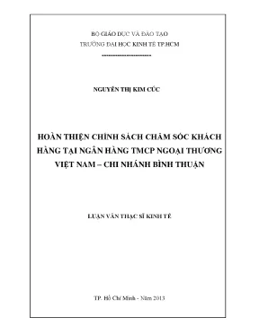 Hoàn thiện chính sách chăm sóc khách hàng tại Vietcombank