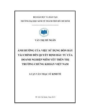 Ảnh hưởng đòn bẩy tài chính đến đầu tư doanh nghiệp