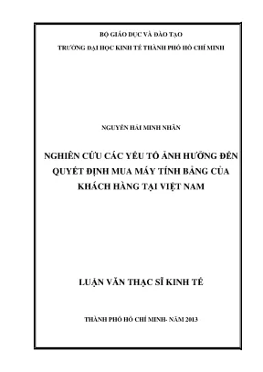Nghiên cứu quyết định mua máy tính bảng tại Việt Nam