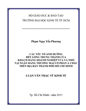 Yếu tố ảnh hưởng đến lòng trung thành khách hàng doanh