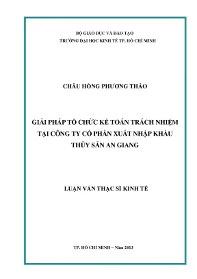 Giải pháp kế toán trách nhiệm tại Agifish