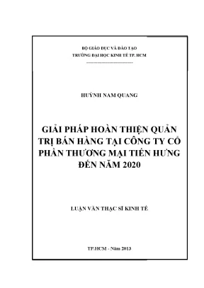Giải pháp quản trị bán hàng hiệu quả 2020