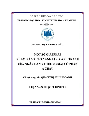Giải pháp nâng cao năng lực cạnh tranh ngân hàng ACB