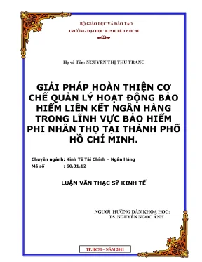 Giải pháp quản lý bảo hiểm liên kết ngân hàng tại TP.HCM