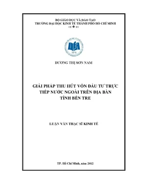 Giải pháp thu hút FDI tại Bến Tre