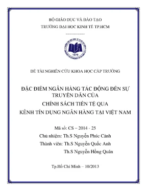 Đặc điểm ngân hàng và chính sách tiền tệ tại Việt Nam
