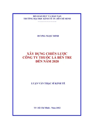 Chiến lược phát triển Công ty Thuốc lá Bến Tre 2020