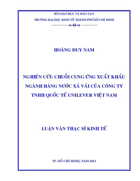 Nghiên cứu chuỗi cung ứng xuất khẩu nước xả vải