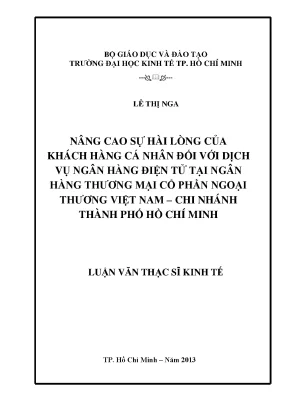 Nâng cao sự hài lòng khách hàng dịch vụ ngân hàng điện tử