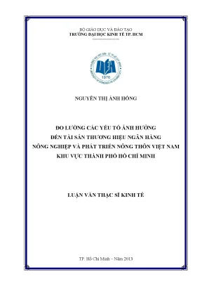 Yếu tố ảnh hưởng đến tài sản thương hiệu ngân hàng