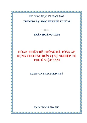 Hoàn thiện hệ thống kế toán cho đơn vị sự nghiệp Việt Nam