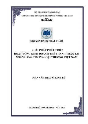 Giải pháp phát triển thẻ thanh toán tại Vietcombank