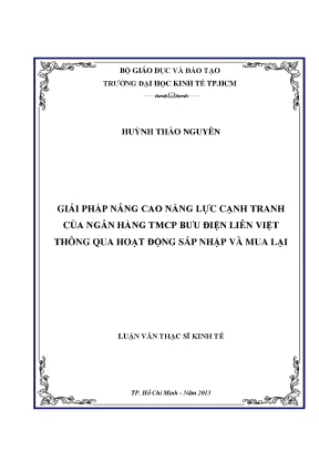 Nâng cao năng lực cạnh tranh ngân hàng qua M&A