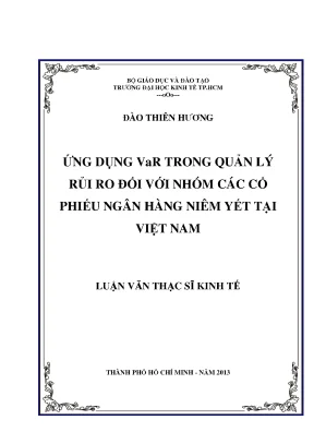 Ứng dụng VaR trong quản lý rủi ro cổ phiếu ngân hàng