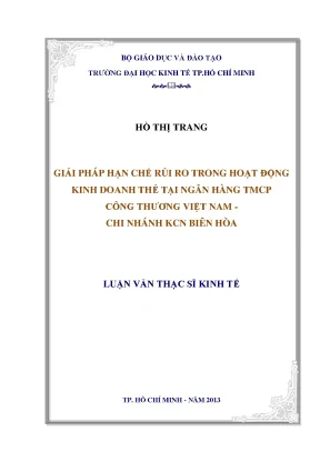 Giải pháp hạn chế rủi ro kinh doanh thẻ tại ngân hàng