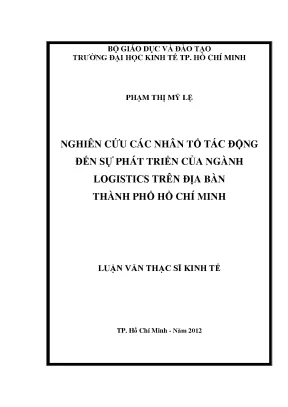 Nhân tố phát triển ngành logistics tại TP.HCM