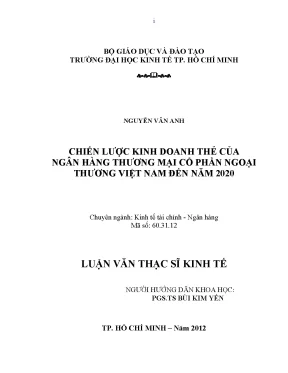 Chiến lược kinh doanh thẻ ngân hàng đến 2020