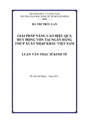 Giải pháp nâng cao hiệu quả huy động vốn tại Eximbank