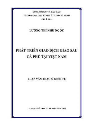 Phát triển giao dịch giao sau cà phê tại Việt Nam