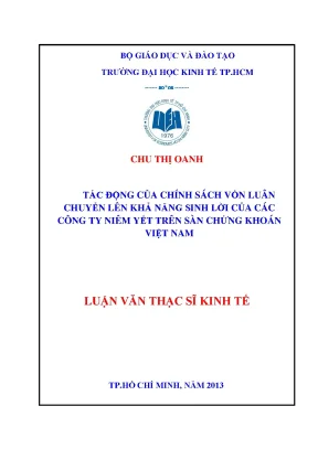 Tác động chính sách vốn luân chuyển đến lợi nhuận doanh