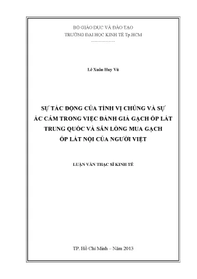 Tác động của vị chủng và ác cảm đến mua gạch ốp lát
