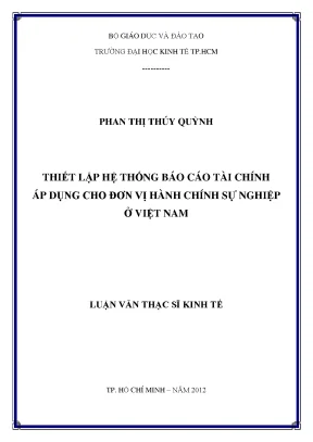 Hệ thống báo cáo tài chính cho đơn vị hành chính