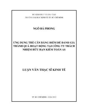 Đánh giá hoạt động công ty kiểm toán AS bằng thẻ cân